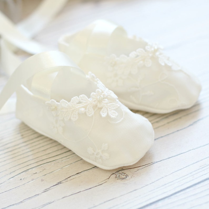 Baby Shoes Baptism Gift Christening Booties Baptism Etsy