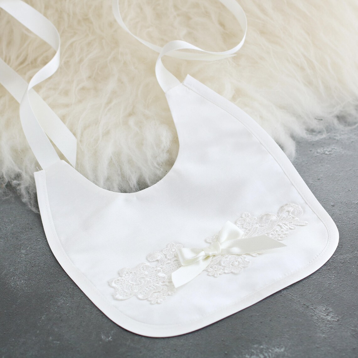 Silk Christening Bib Isabella Baptism Bib Christening Bib Etsy UK