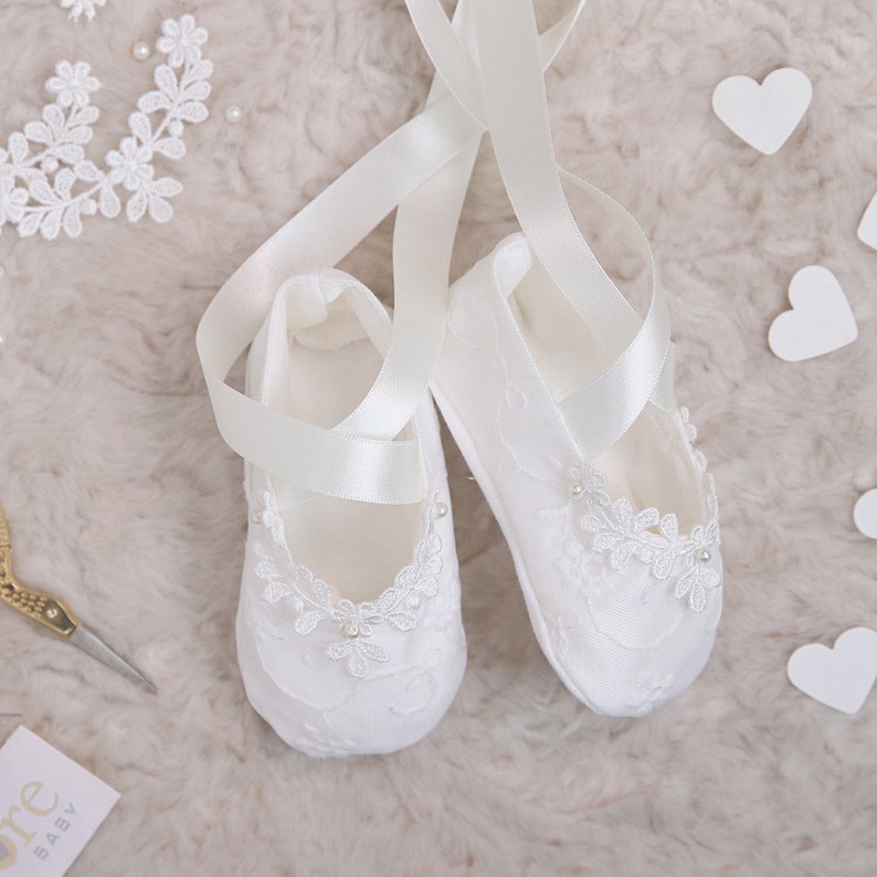 Baby Shoes Baptism Gift Christening Booties Baptism Etsy
