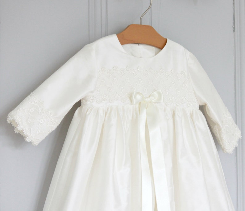 Christening Gown Baptism Gown Christening Dress Long Etsy