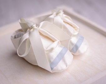 Baptism Booties for Boys - Boys Christening Shoes - Echo Baptism Booties - Baptism Shoes For Boys