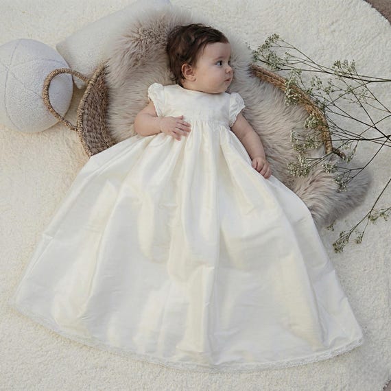 silk dupioni christening dress Dupioni Silk Baby Boy Christening Gown, Lace Heirloom Outfit, Shoes and  Beret B027