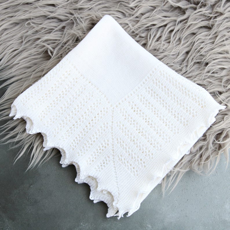 Blanket for Baby Wool Baby Blanket Christening Shawl Luxury Etsy New