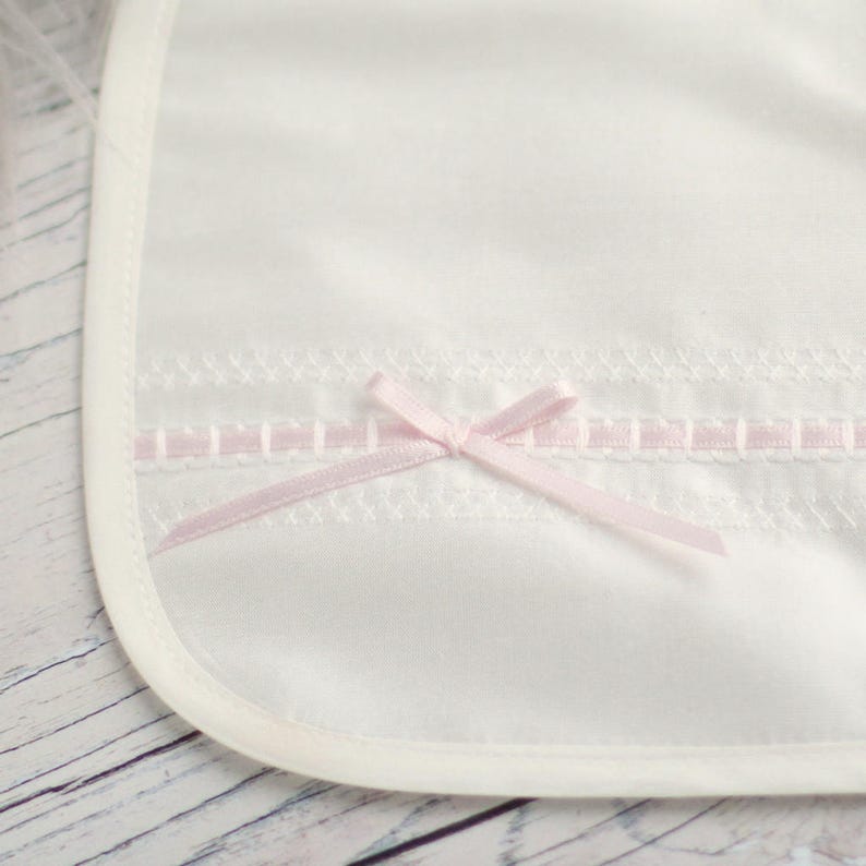 Christening bib Silk Christening bib Baptism bib Christening accessories Silk Bib Baby bib Girls bib Blessing bib Bib Evie image 7