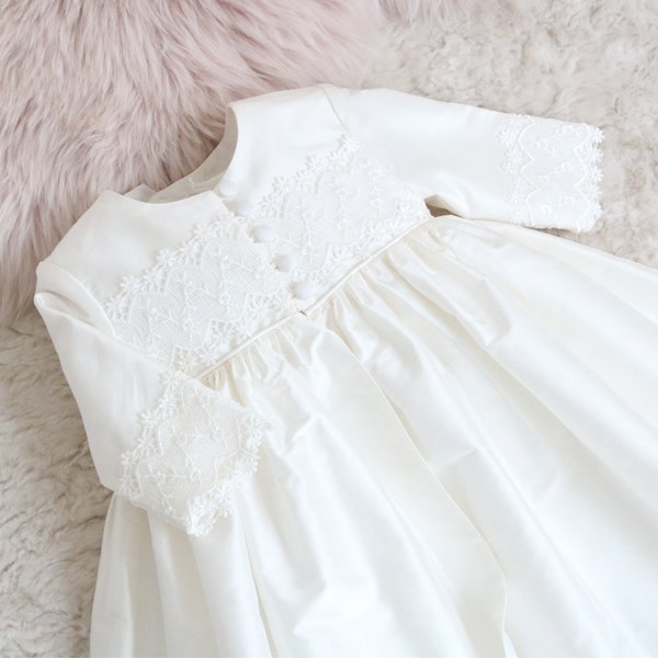 Girls Christening Gown - Lara Girls Christening Coat - Baptism Gown for Girls - Baptism Gown - Winter Christening Gown - Winter Baptism Gown