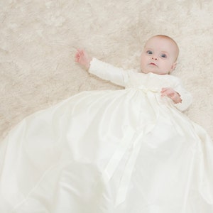 Christening Gown - Baptism Gown - Christening Dress - Long Sleeve Christening Gown - Blessing Gown - Christening Gown &#39;Lara&#39; by Adore Baby