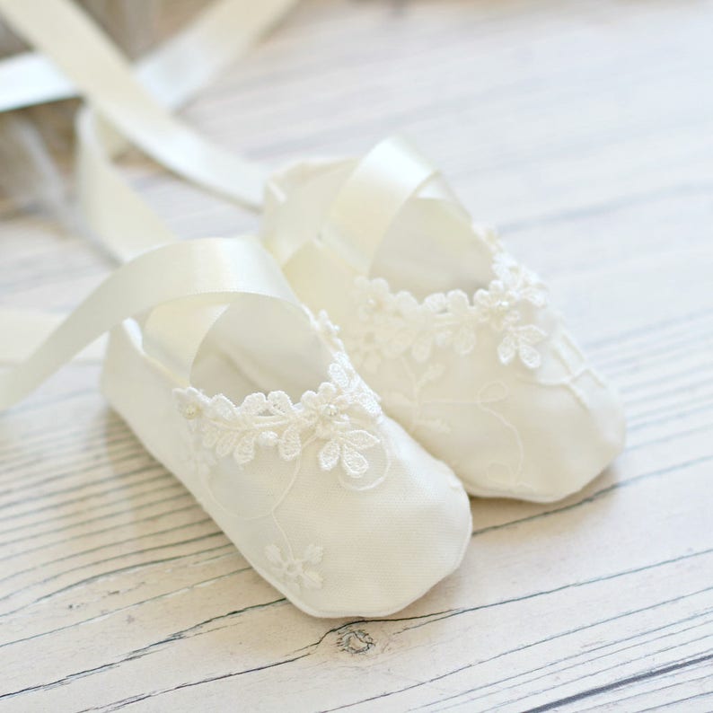 Baby Shoes Baptism Gift Christening Booties Baptism - Etsy