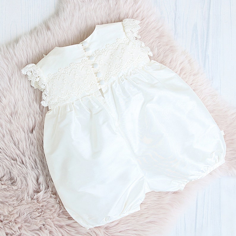 Girls Christening Romper Girls Baptism Outfit Girls Etsy