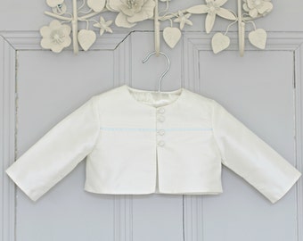 Venice Christening Jacket. Baby Boy Baptism Outfit.