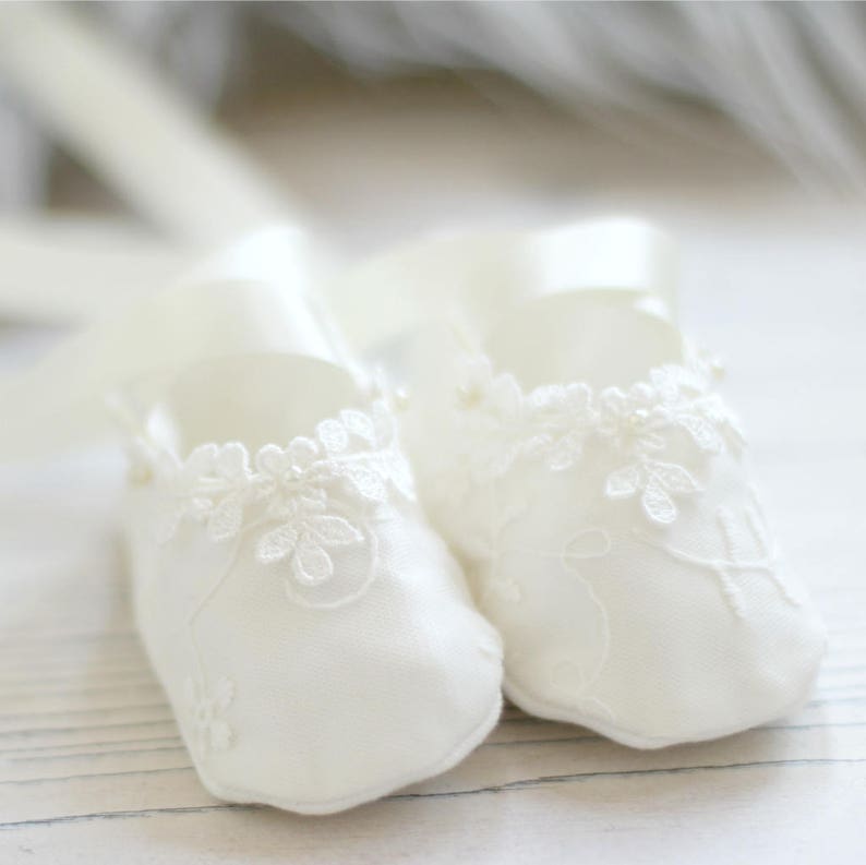 Baby Shoes Baptism Gift Christening Booties Baptism Etsy