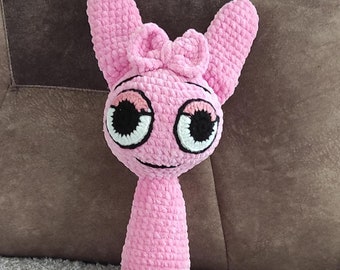 Sprunki Pink Crochet Pattern – Amigurumi Plush Toy PDF, DIY Stuffed Doll, Instant Download, Design by BNMByo