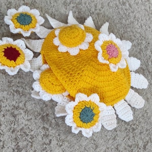 Crochet Daisy Memory Game PDF Pattern - Unique Design by BNMByo