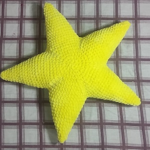 Patrón de almohada de estrella de peluche / Patrón de amigurumi / Patrón de almohada de peluche de ganchillo / Patrones de ganchillo para principiantes / Patrón de estrella de ganchillo / Lindo peluche / DIY