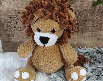 Crochet Lion Pattern: Amigurumi PDF Tutorial (35cm/13.4in Plush Toy Design)