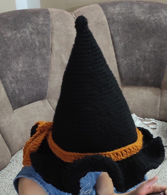 crochet slouchy witch hat