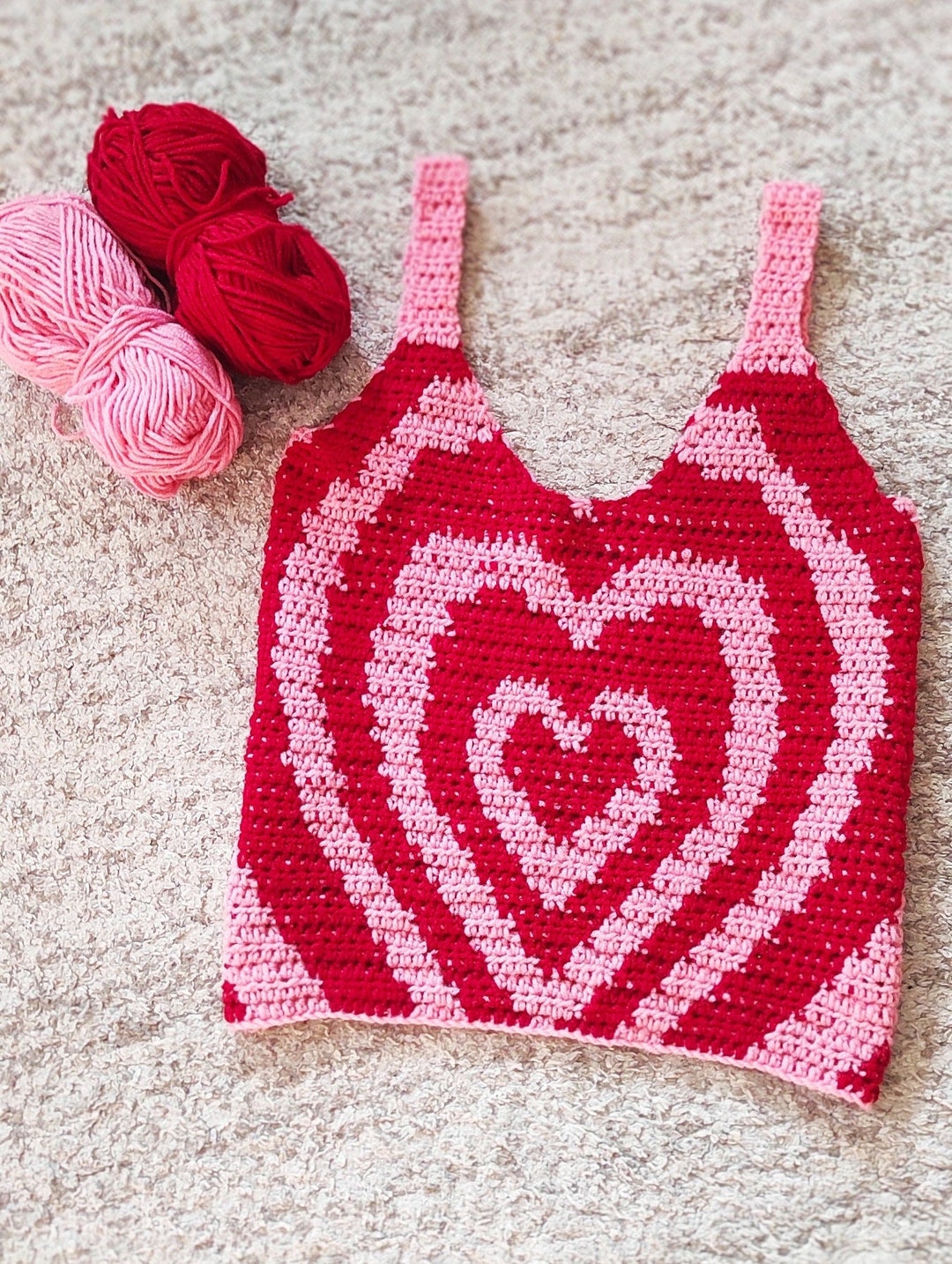 Crochet Heart TOP Pattern Heart Summer Pattern PDF Crochet
