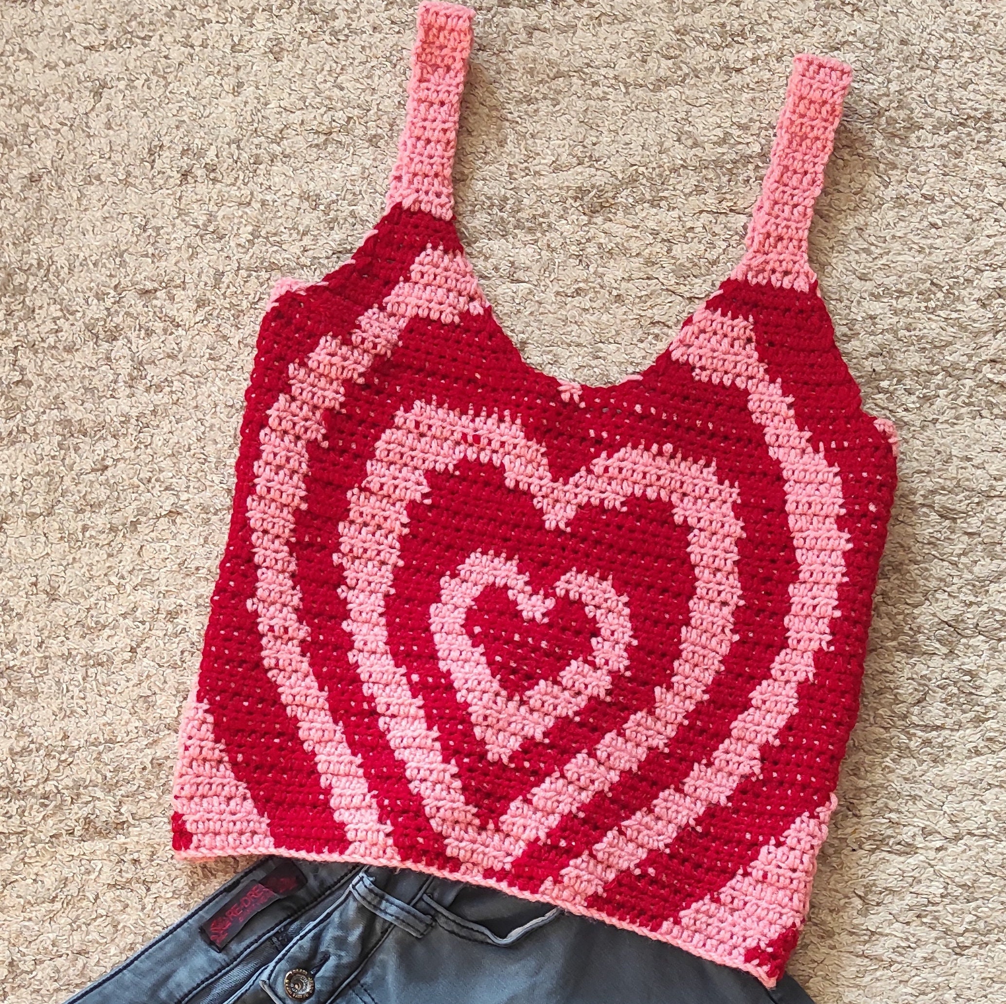 Crochet Heart TOP Pattern Heart Summer Pattern PDF Crochet