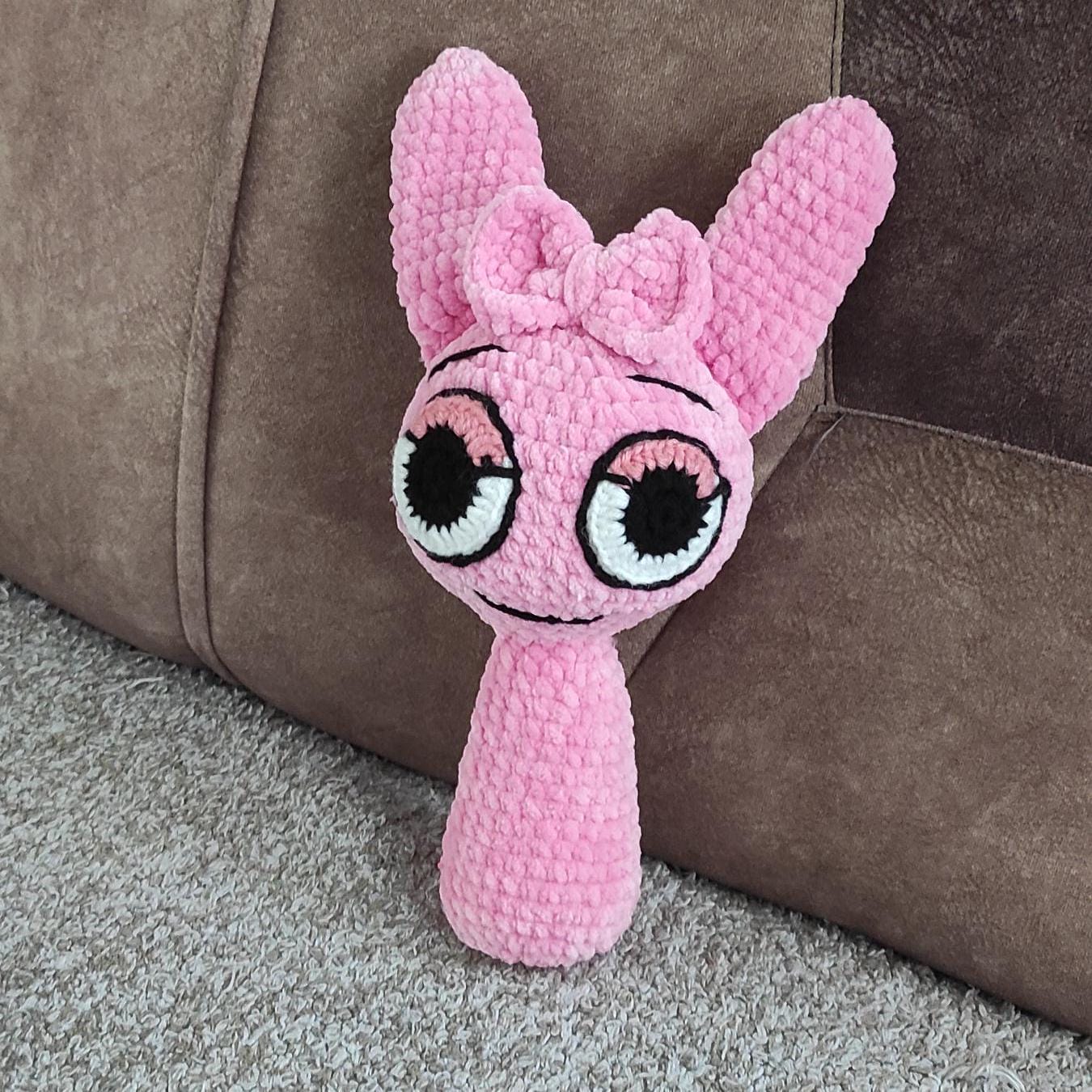 Sprunki Plush Toy Crochet Pattern: Amigurumi Pink Plushie (PDF