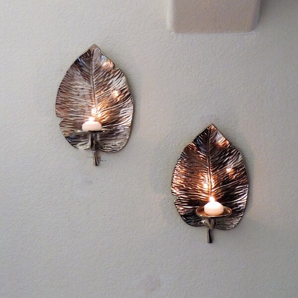 Leaf Sconces Etsy