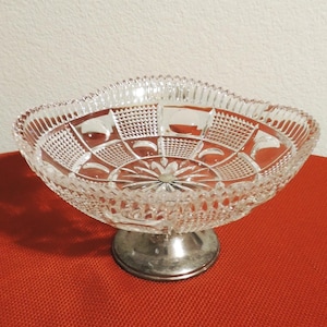 West Germany Crystal and Silver Base Bowl.