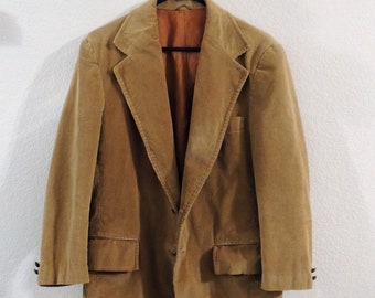 Vintage Men's Corduroy Blazer, Jacket, Sportscoat, made by Hyde Clothes Ltd. Size 42. Short.