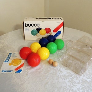 Vintage 1981 Bocce Junior Balls by Sportscraft.