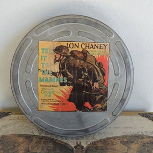 Vintage 1940&#39;s  Kodak/Dupont Reel Case, Can, Motion Picture, Film Reel Collectors Home Decor Lon Chaney.