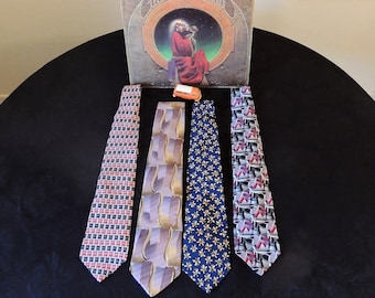 Vintage 1990's Grateful Dead Gerry Garcia Necktie, 100% Silk, Deadhead Tie for men.