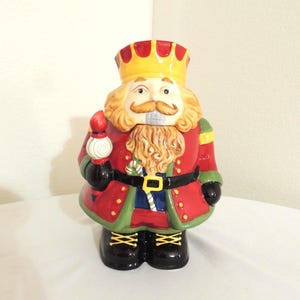 Ceramic Toy Soldier Santa Cookie Jar. "Kitchen Traditions" or "Bombay" Brand.