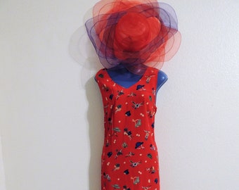 Red Hat Purple Dress - Etsy