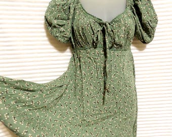 Angie Women's Puff Sleeve Empire Mini Dress. Size S.
