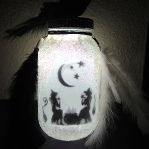 Witches Brew jar light / nightlight / Lantern / Wiccan / Pagan