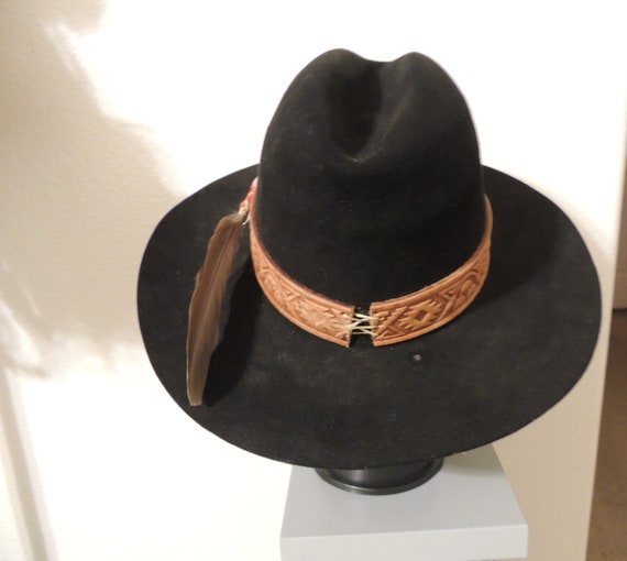 Vintage 1970's Texas 4X Beaver Cowboy Hat with cu… - image 3