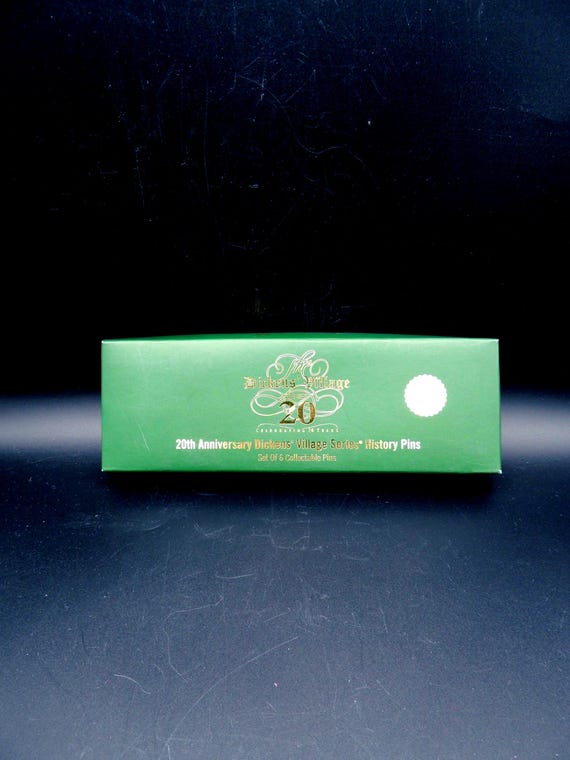 Department 56 Dickens Village 20th Anniversary History Pins set. View 2