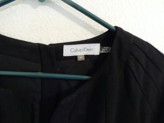 1990's Calvin Klein Size 4 Little Black Dress. - image 8