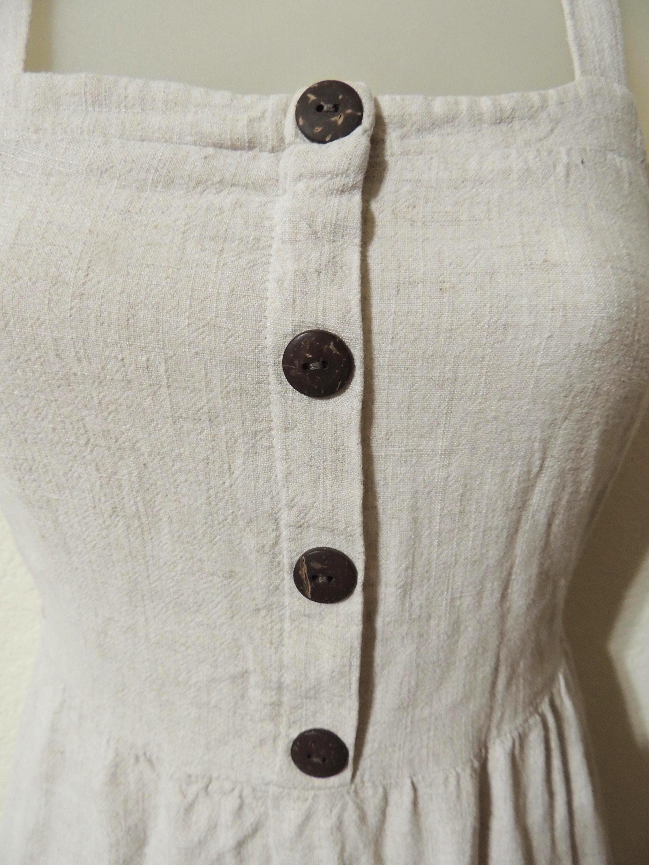 monteau los angeles linen blend dress Monteau Los Angeles Button-front Linen Midi Dress. Boho, Cottage Core. Size XS
