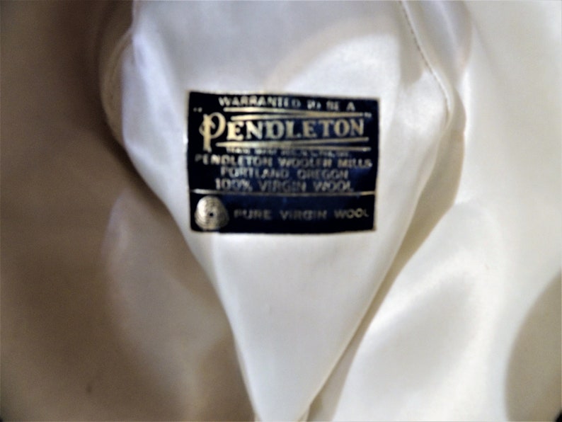Vintage Men's Pendleton Fedora, size 7, Cream, Tan and Orange specks, Adjustable brim. image 9