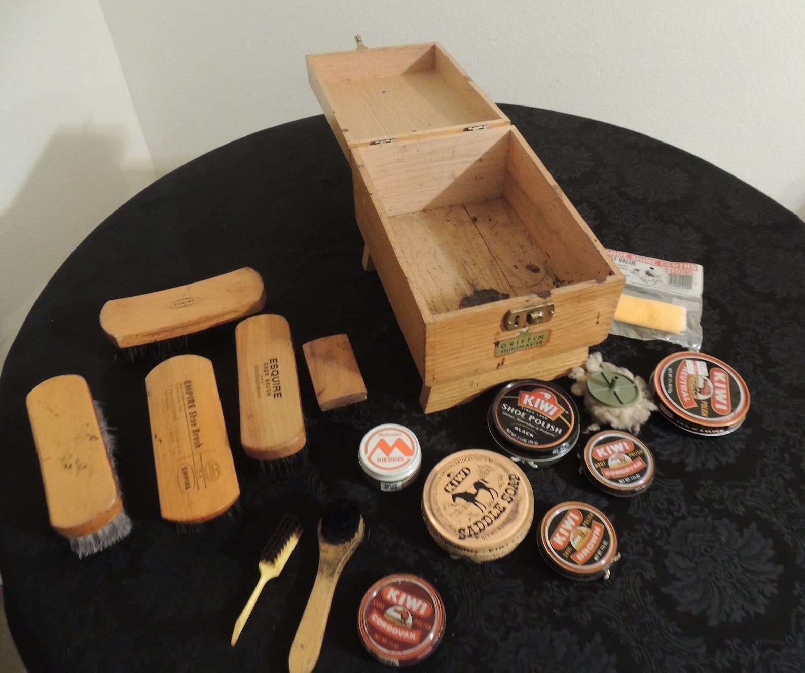 Vintage Griffin 1960s Shoe Shine Box Shoe Caddie Shoe Care - Etsy