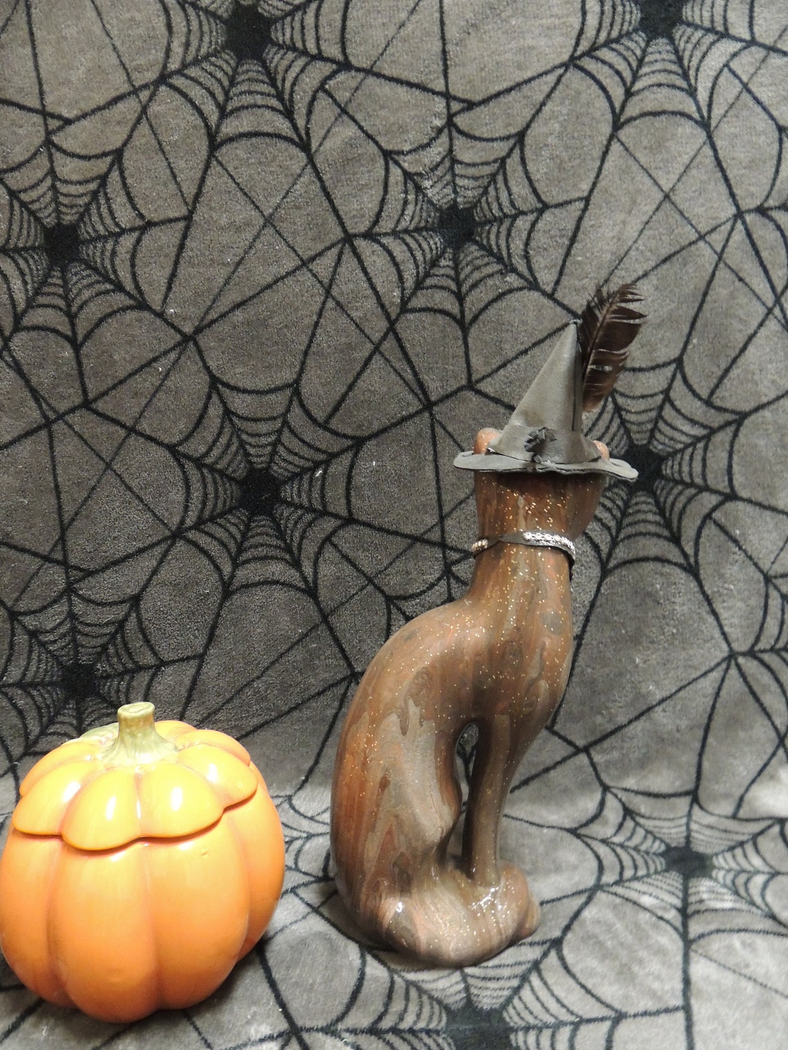 Witches Cat Ceramic Cat Custom Leather Witch Hat with Etsy