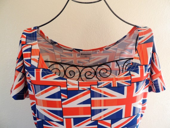 British Union Jack Flag Dress, by "CowCow" Size X… - image 2