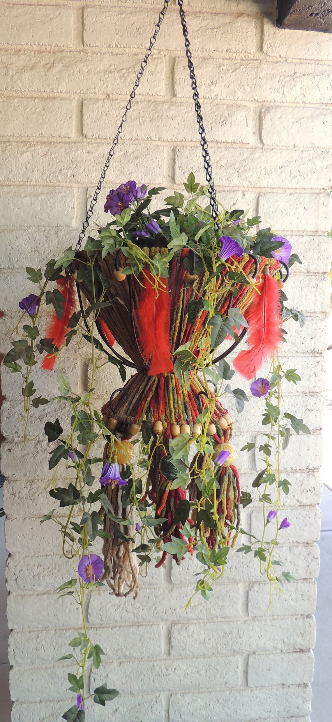 Hanging Wire Flower Plant Basket Indoor Outdoor Garden Etsy