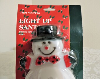 Vintage Light up Snowman  Christmas Decor, NOS.