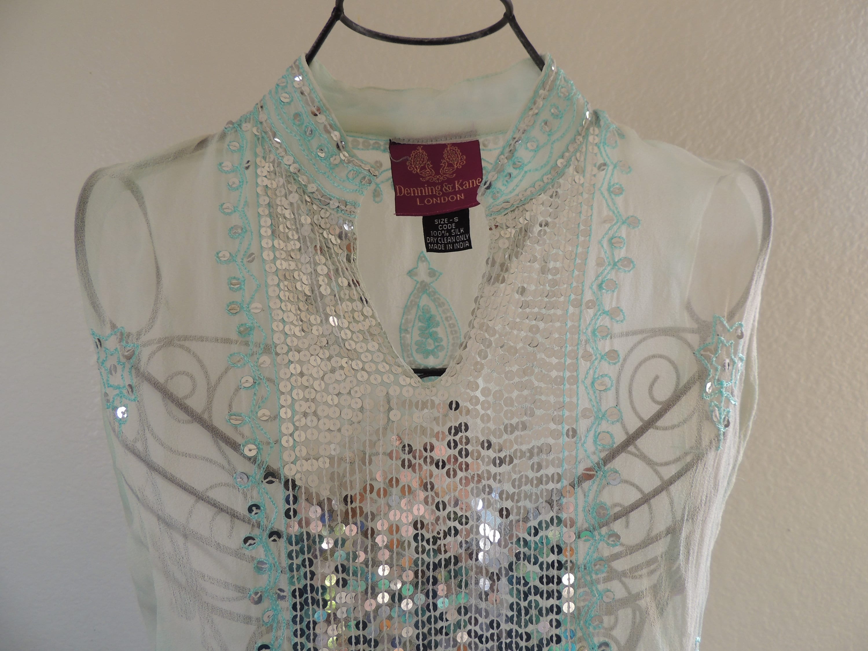 Denning & Kane London Sheer Silk Tunic, Dress, Made in India