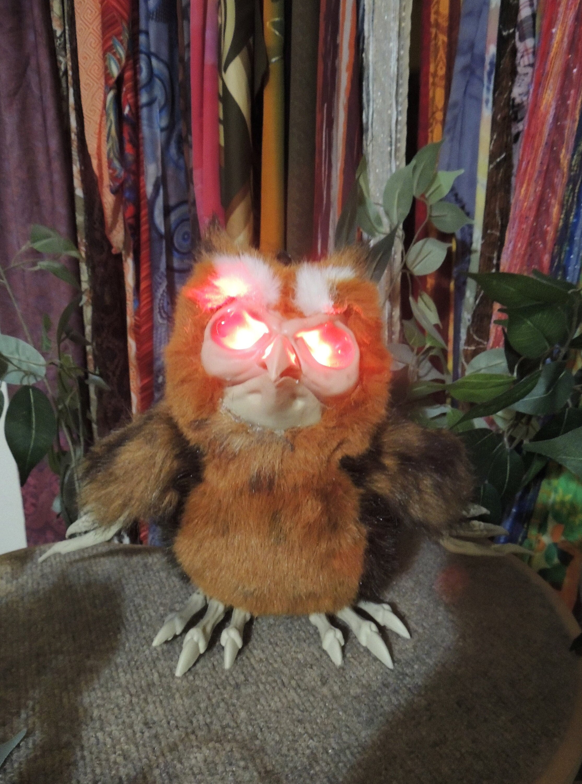 Plush Owl, Partially Decomposed, Macabre, Creepy Stuffed Animal