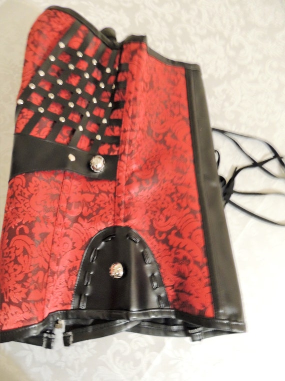 Cosplay Corset, Pirate Wench Costume, Faux Leathe… - image 5