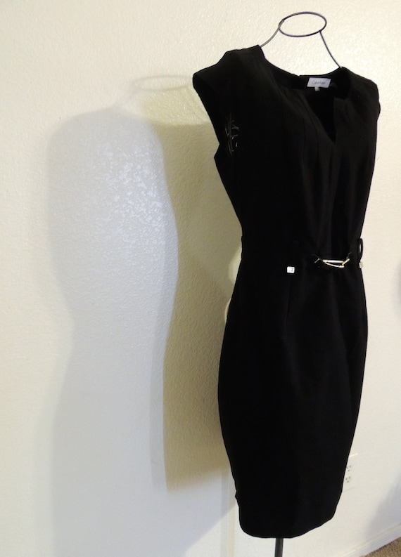 1990's Calvin Klein Size 4 Little Black Dress. - image 2