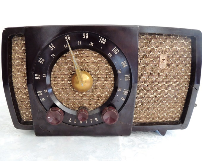 Vintage 1951 Zenith Am / Fm Tube Radio H723 Works, as Is. - Etsy