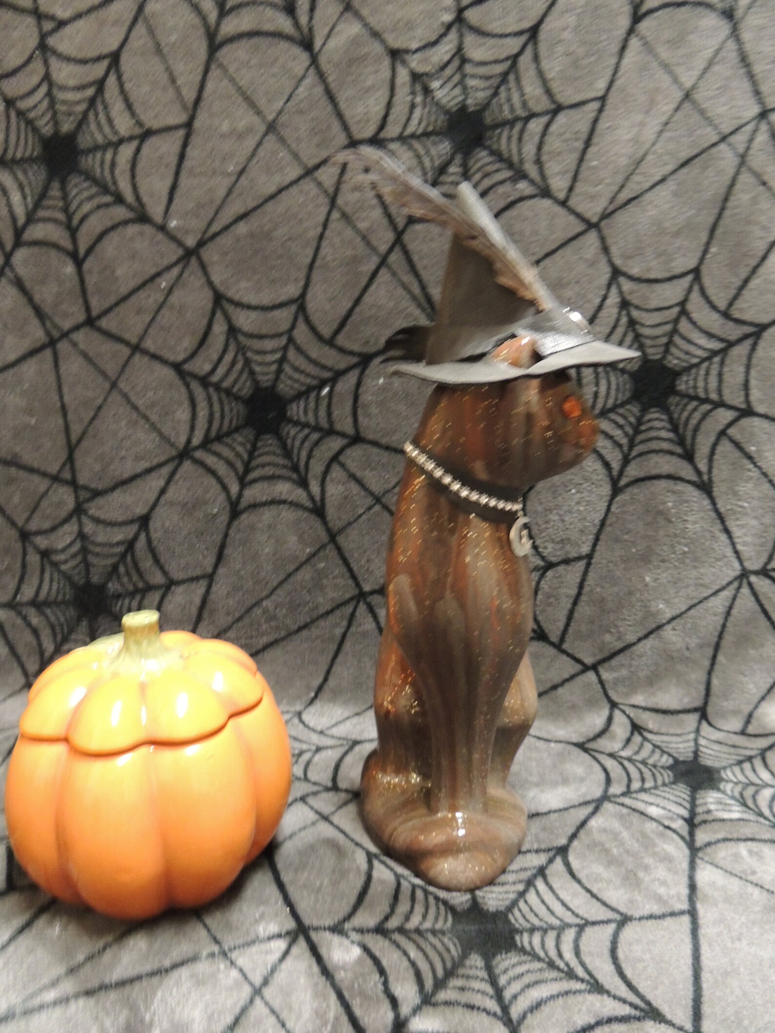 Witches Cat Ceramic Cat Custom Leather Witch Hat with Etsy