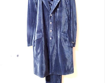 Rare 2 Piece IL CANTO Italian Design Zoot Suit, Size 44R and 46R in Blue, NOS, with Tags.
