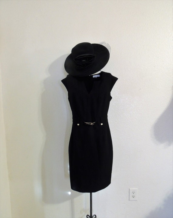 1990's Calvin Klein Size 4 Little Black Dress. - image 1